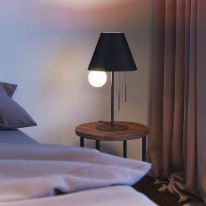 Lampa stołowa/nocna ZORIA czarny mat Cleoni