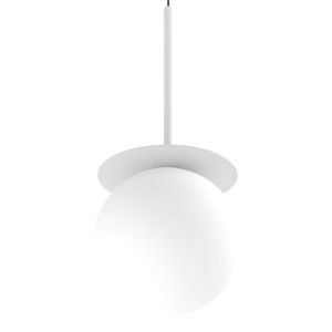 Lampa wisząca Cotton rurka 20cm, kulka fi10cm kolor miały mat