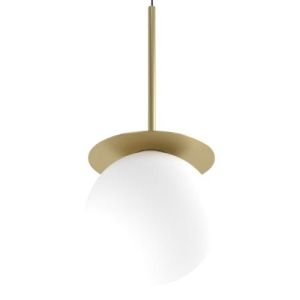 Lampa wisząca Cotton rurka 40cm, kulka fi10cm kolor złoty mat