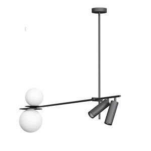Lampa wisząca DUO LED + 2xG9  szklane kule CLEONI --- do wyboru barwa światła - RABAT do 15% -